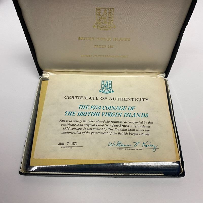 1974 BRITISH VIRGIN ISLANDS PROOF SET 6 COINS Silver BIRDS OF THE ISLANDS