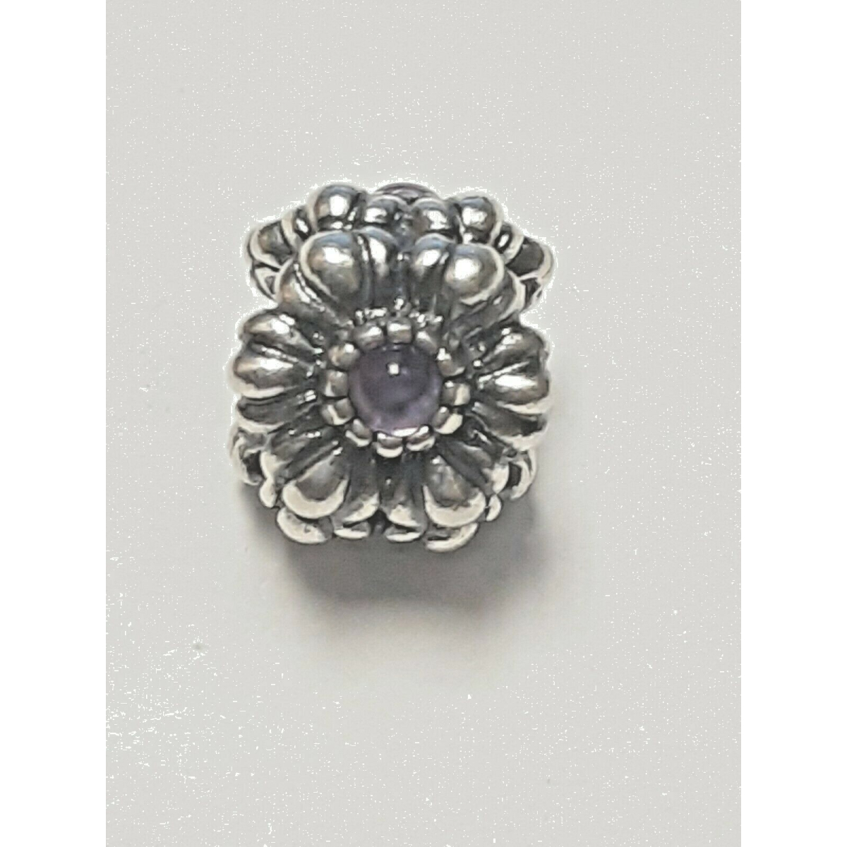 925 3 Purple Gems Symbol Screw-on Bead for Charm Bracelets #3