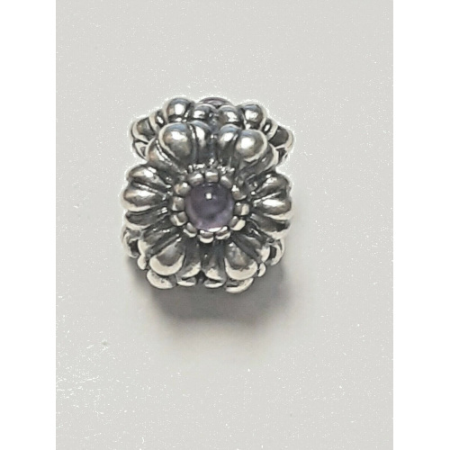925 3 Purple Gems Symbol Screw-on Bead for Charm Bracelets #3
