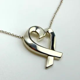 Tiffany & Co. Paloma Picasso Sterling Silver Loving Heart Pendant Necklace 18"