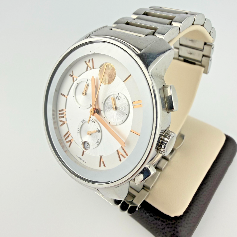 Movado Bold Chronograph Stainless Steel Watch - 40mm White Dial