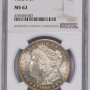 1880 S $1 NGC MS 62 SILVER DOLLAR MORGAN (COLOR COIN) 