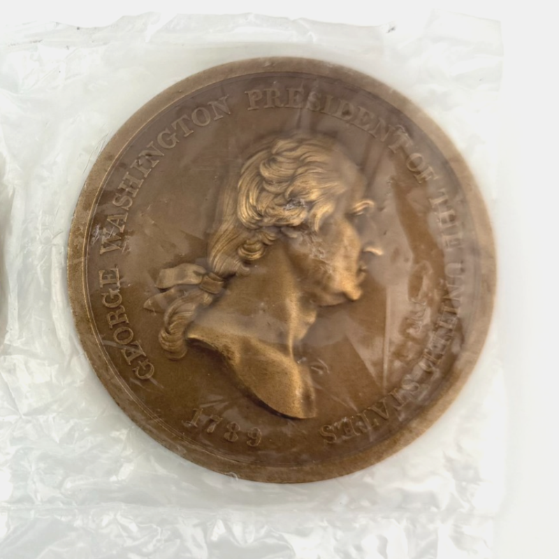 George Washington Peace Friendship US Mint Coin 3" Bronze Medal Token, New #2
