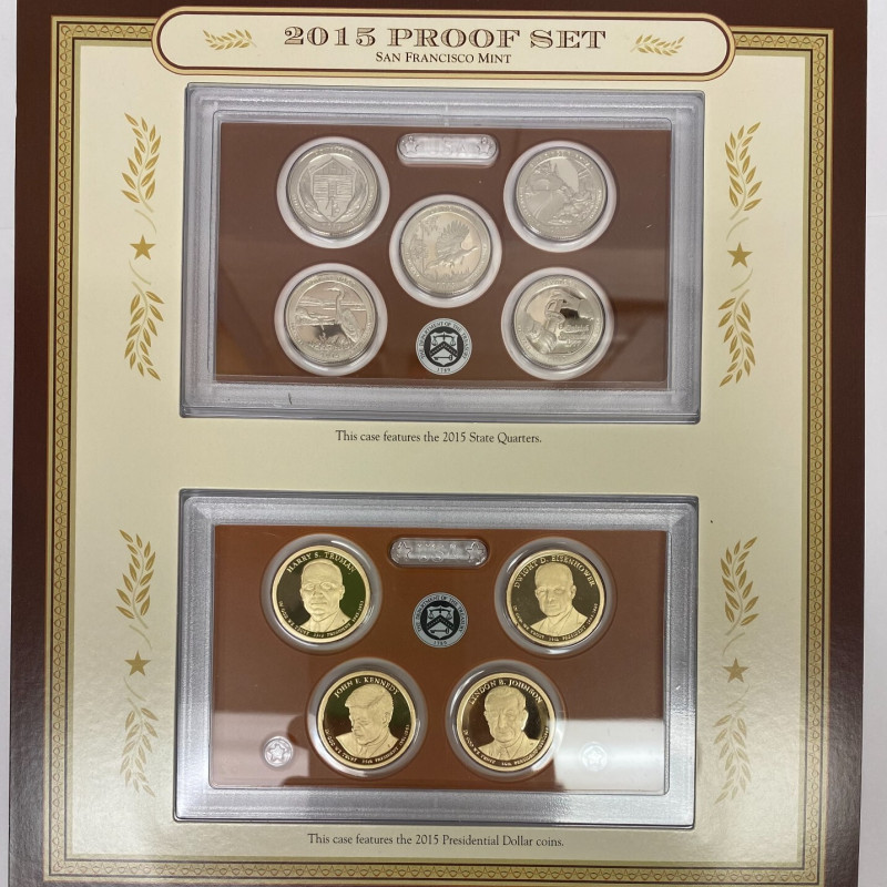 2015 Proof Set San Francisco Mint 9 pc Coins
