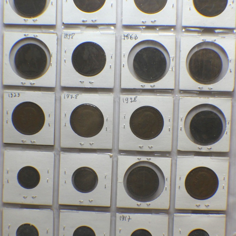 1861-1917 20 Pieces of Collection Coins Great Britian Victorian & GERMAN EMPIRE