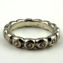 Pandora ALE Sterling Silver Hope CZ Stackable Band Ring Size 9
