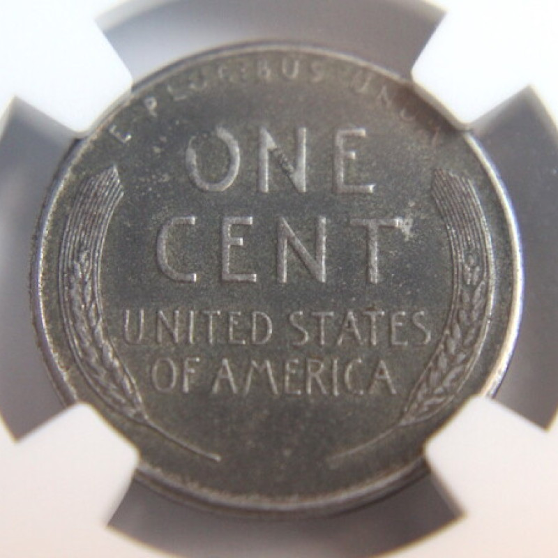 1943 LINCOLN WHEAT MINT ERROR VF30 OBVERSE STRUCK THRU 1c 1943 LINCOLN WHEAT MINT ERROR VF30 OBVERSE STRUCK THRU 1c