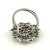 Cocktail Party Round Flower Fashion Shining Ring 925 Silver Size 6.5