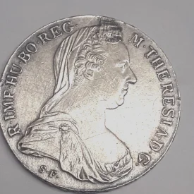 1780 M Theresia  D.G. Austrian Silver Coin  R.IMP.HU.BO.REG.