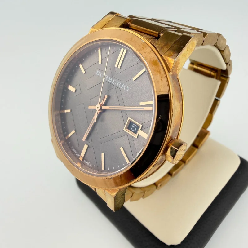 Burberry BU9754 The City Rose Gold Stainless Steel Chronograph Dial Watch