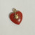 14 K Gold Red CORAL HEART CHARM 14 K Gold Red CORAL HEART CHARM