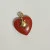 14 K Gold Red  CORAL HEART CHARM