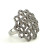 Cocktail Party Round Flower Fashion Shining Ring 925 Silver Size 6.5