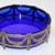 Vintage Cobalt Blue Glass Russian Silver 875 Ash Tray With Tag Vintage Cobalt Blue Glass Russian Silver 875 Ash Tray With Tag