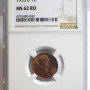 1953 D NGC 1C LINCOLN WHEAT PENNY MS 62 RD 