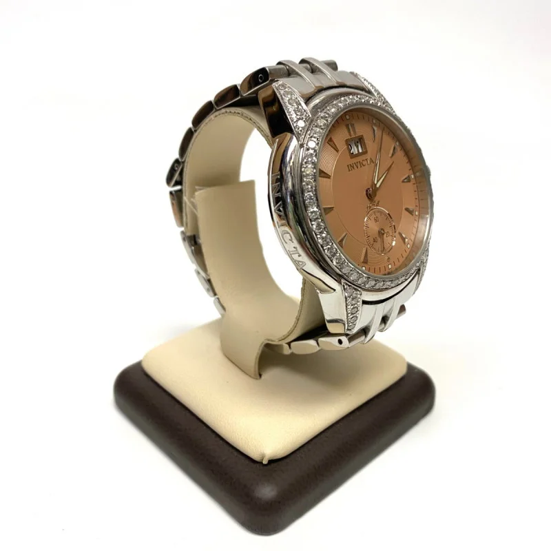 Invicta 2180 Rare Vintage 1948 Ebauche Automatic Swiss Watch 1.98 ct Diamonds