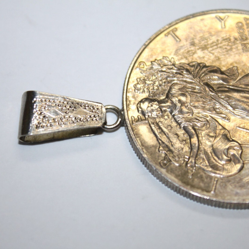 Pendant 2012 American Silver Eagle 1 Troy Oz .999 Fine Silver Pendant 2012 American Silver Eagle 1 Troy Oz .999 Fine Silver