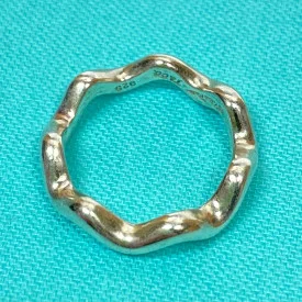 Tiffany & Co. Paloma Picasso Silver Zig Zag Band Ring Size 5