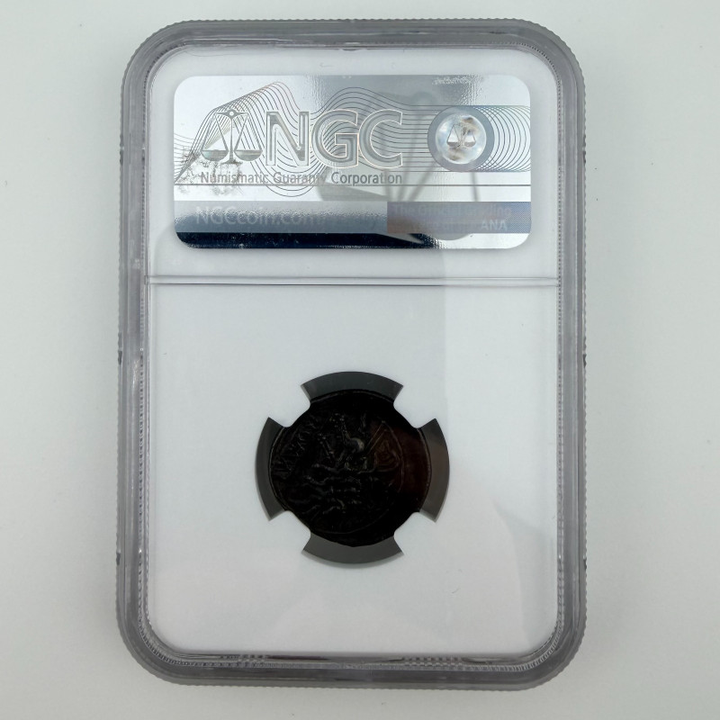 ROMAN REPUBLIC Anonymous (after c.211 BC) AR Denarius, NGC AU