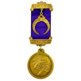 Vintage Past President Medal - PHC Fraternal Lodge Jewel, Eagle Over Nest