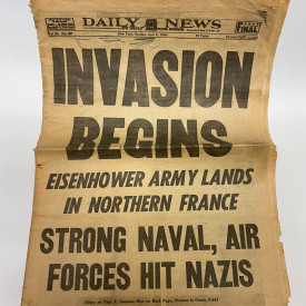 JUNE 6, 1944 D-DAY NEW YORK DAILY NEWS ICONIC NEWSPAPER RARE