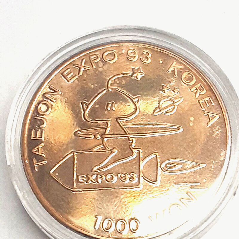 South Korea 1000 Won, 1993 Gem Unc Taejon International Expo South Korea 1000 Won, 1993 Gem Unc Taejon International Expo