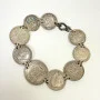 Great Britain 1896-1940 Coins George IV Silver Bracelet, 24 grams