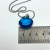 Swarovski Crystal Necklace Blue Scallop Clam Shell Pendant 17"