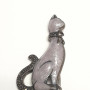 Vintage Sterling Silver Marcasite Beautiful Pink Cat Brooch
