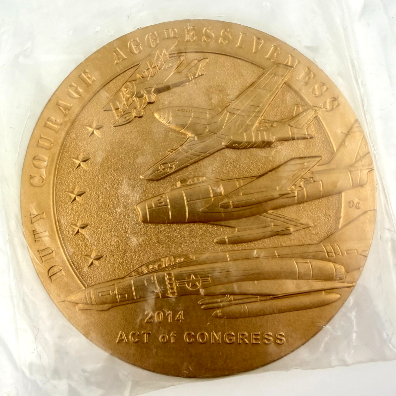 2014 Act Of Congress American Fighter Aces Army Navy Air Force Bronze Medallion