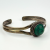 Women's Navajo Style Bracelet 925 Silver Natural Malachite Cuff