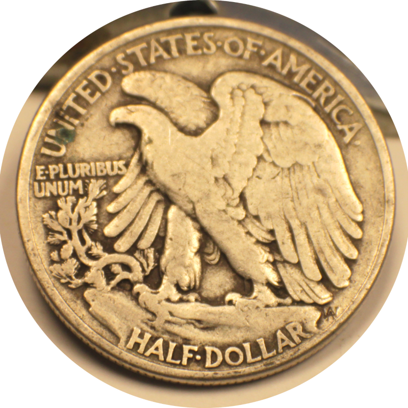 1943 Liberty Walking Half Dollar Silver Coin #005 1943 Liberty Walking Half Dollar Silver Coin #005