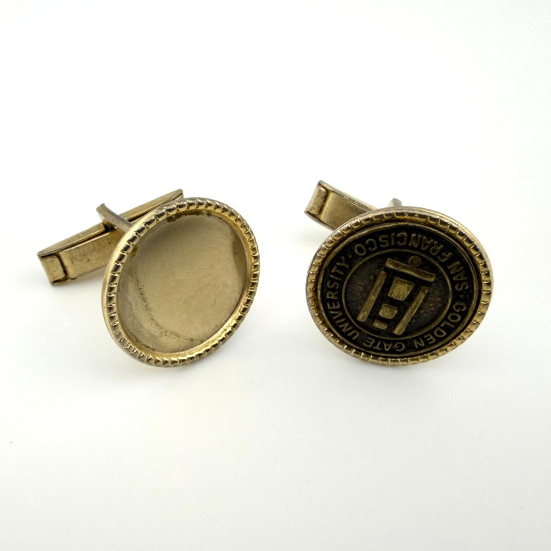 Vintage Cufflinks with Seal Golden Gate University, San Francisco, California