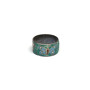 Antique Thailand Sterling Silver Green Multicolored Designed w/ Butterflies Ring