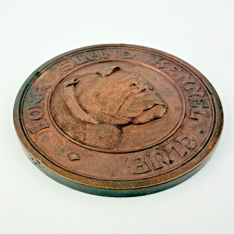 LONG ISLAND KENNEL CLUB AWARDED TO FROST SHEEPSHEAD BAY 1920 BRONZE MEDAL -2"