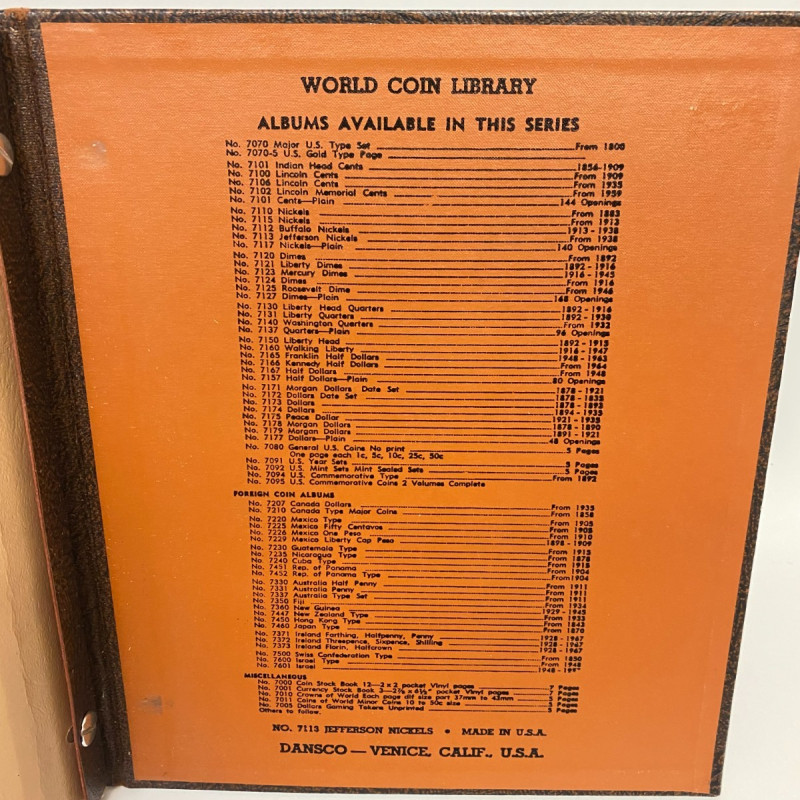 Dansco Album 7113 Jefferson Nickels 1938-1976 Coin Collectors, 94 coins Dansco Album 7113 Jefferson Nickels 1938-1976 Coin Collectors, 94 coins