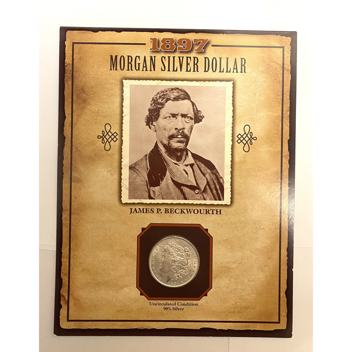 1897 S BU/UNC Morgan Silver Dollar - PCS LEGENDS OF THE WEST, "James Beckwourth"