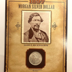 1897 S BU/UNC Morgan Silver Dollar - PCS LEGENDS OF THE WEST, "James Beckwourth"