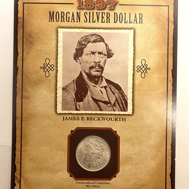 1897 S BU/UNC Morgan Silver Dollar - PCS LEGENDS OF THE WEST, "James Beckwourth"