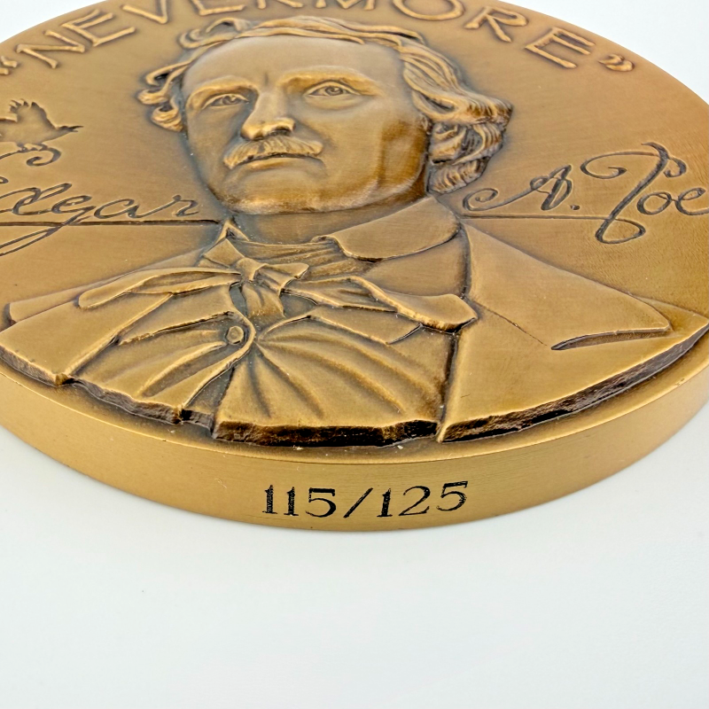 Rare Edgar Allan Poe ANA bronze Medal 2008 World Money Fair in Baltimore 115/125