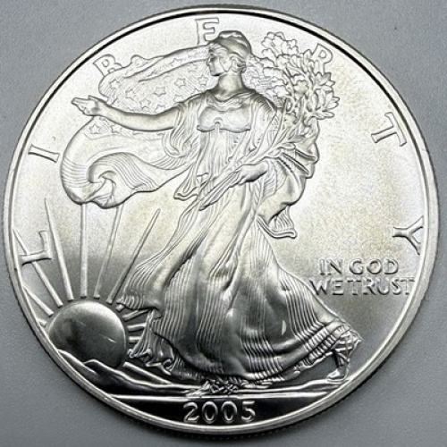 2005 American Silver Eagle $1 1 oz .999 Silver Coin BU Rare????