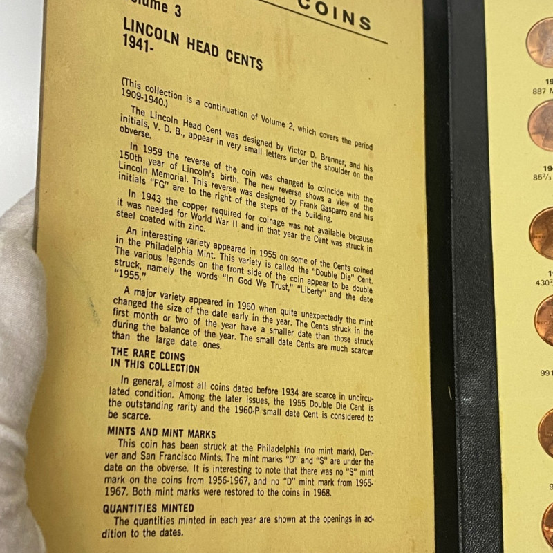 Library of Coins Lincoln Cent Album Vol-3 With 85 Brilliant Uncirculated Cents