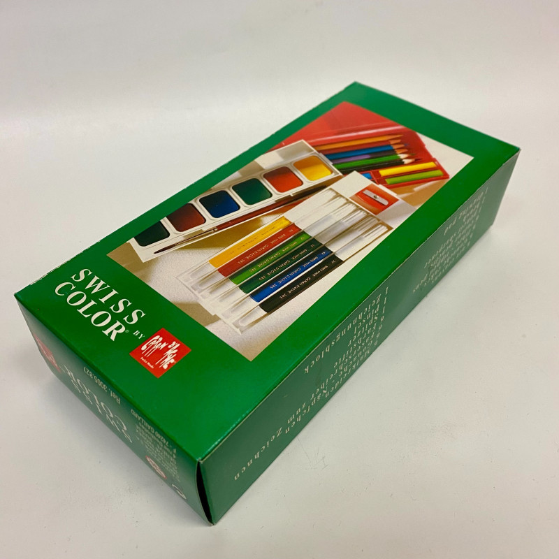 Rare Vintage Caran d'Ache Swisscolor Gouache Starter Set + Red Case NEW | 808272