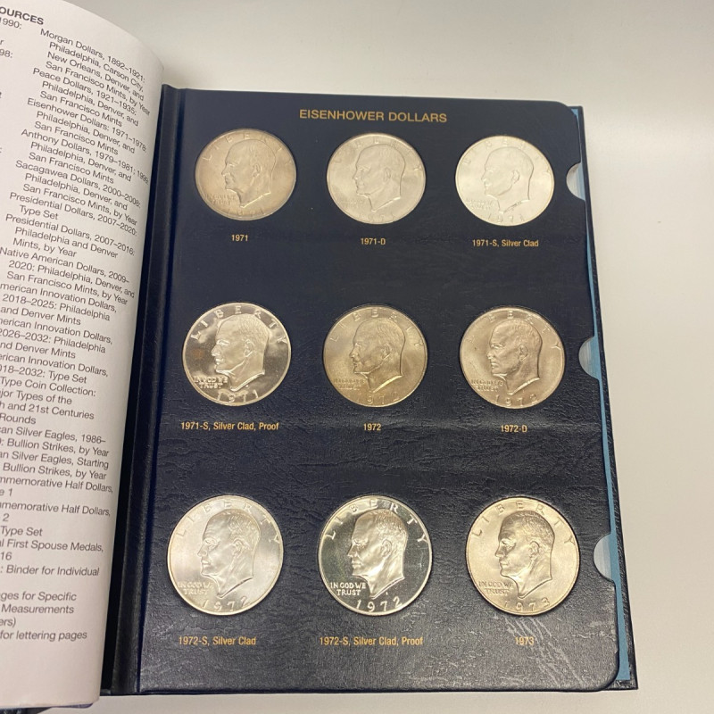 Whitman Album #9131 Eisenhower Dollar 32 Coins 1971 -1978 PDS