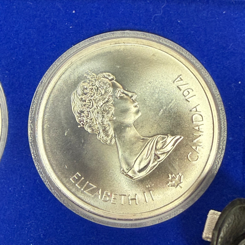 1976 Montreal Olympics Series II Olympic Motifs 4-Coin Sterling Silver Set Canad