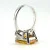 925 Silver Yellow CZ Stone Ring Emerald Cut Center Trillion Sides Sz 7