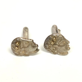 Vintage Sterling Roman Cufflinks