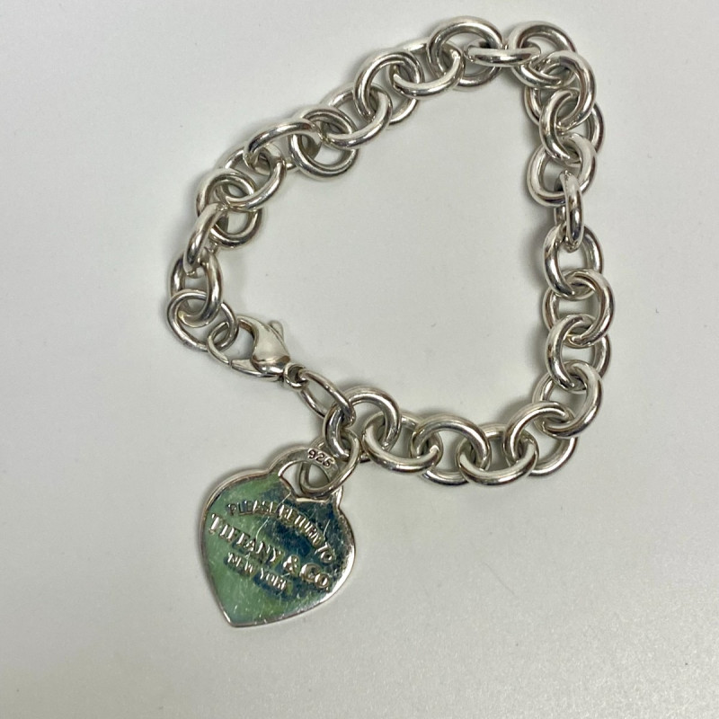 Tiffany&Co Sterling Silver Return To Tiffany Heart Tag Bracelet