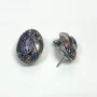 SAMUEL BENHAM BJS STERLING SILVER 18K GOLD EARRINGS RING SET LOT PURPLE