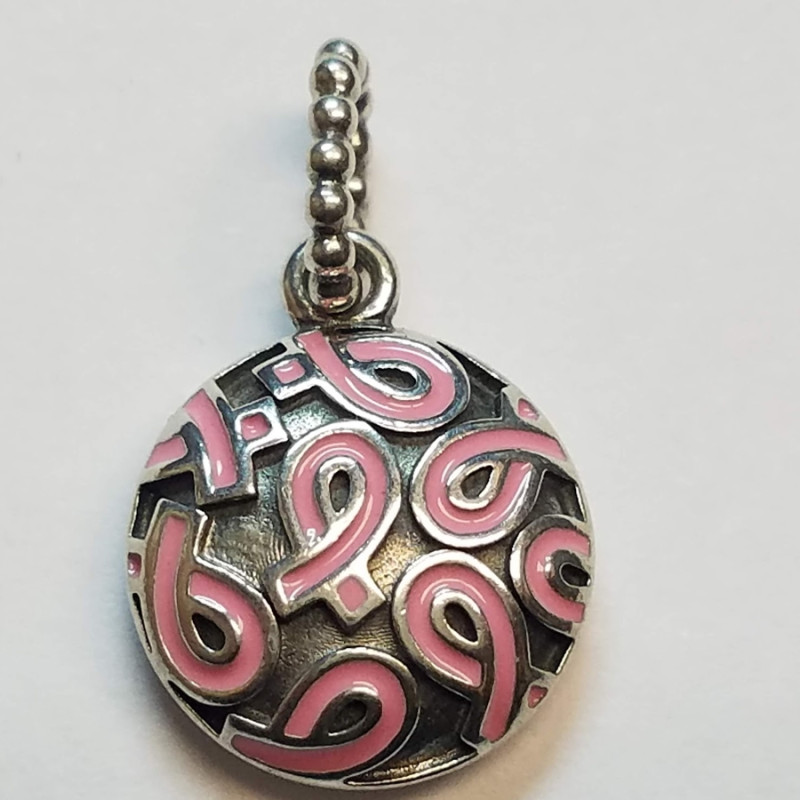Genuine PANDORA Pink RIBBON Pendant Charm Genuine PANDORA Pink RIBBON Pendant Charm